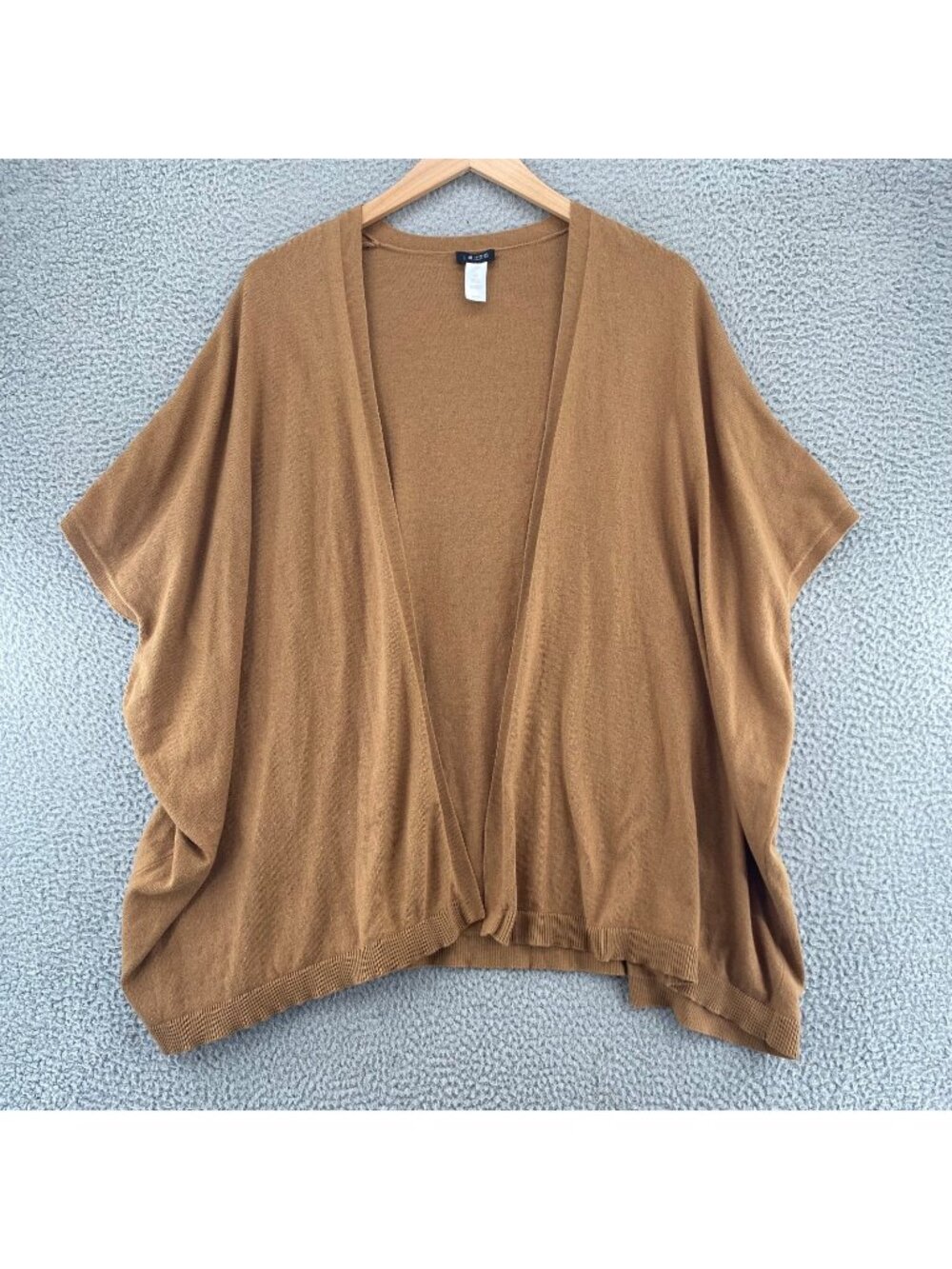 J Jill Sweater Womens Small Large Brown Wearever Cardigan Short Kimono Sleeves